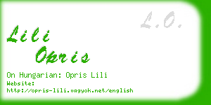 lili opris business card